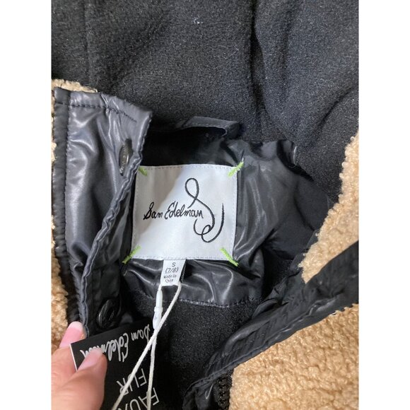 Sam Edelman Girls' 7/8 Small Sherpa Hybrid Colorblock Puffer Jacket - New - Picture 2 of 4